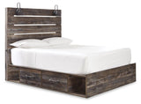 Drystan Multi Queen Panel Bed with Mirrored Dresser and Nightstand from Ashley - Luna Furniture