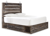 Drystan Multi Queen Panel Bed with Storage, Dresser and Mirror from Ashley - Luna Furniture