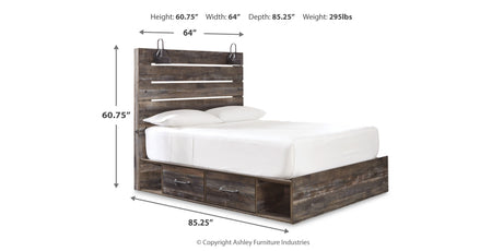 Drystan Multi Queen LED Storage Platform Bed with 4 Drawers from Ashley Furniture - Luna Furniture