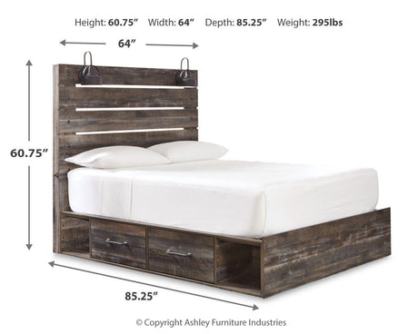 Drystan Multi Queen LED Storage Platform Bed with 4 Drawers from Ashley Furniture - Luna Furniture
