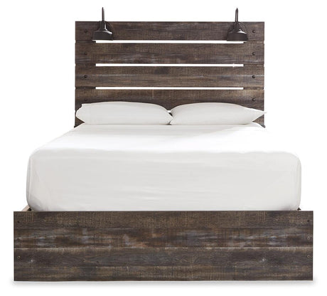 Drystan Multi Queen Panel Bed with Storage, Dresser and Mirror from Ashley - Luna Furniture