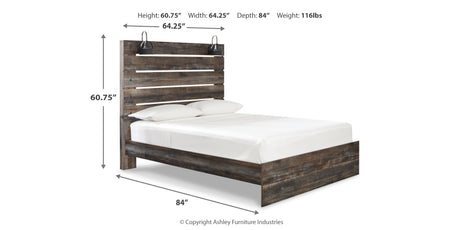 Drystan Queen Panel Bed, 2 Dressers, Mirror and 2 Nightstands from Ashley Furniture - Luna Furniture
