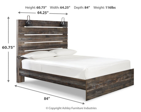 Drystan Multi Queen LED Panel Bed from Ashley - Luna Furniture