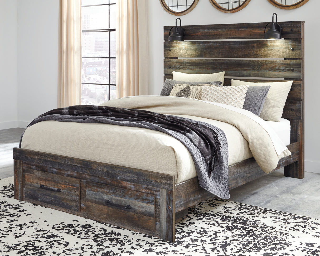 Drystan Multi Queen LED Storage Panel Bed from Ashley - Luna Furniture