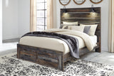 Drystan Multi Queen Panel Storage Bed, Dresser, Mirror, Chest and 2 Nightstands from Ashley - Luna Furniture