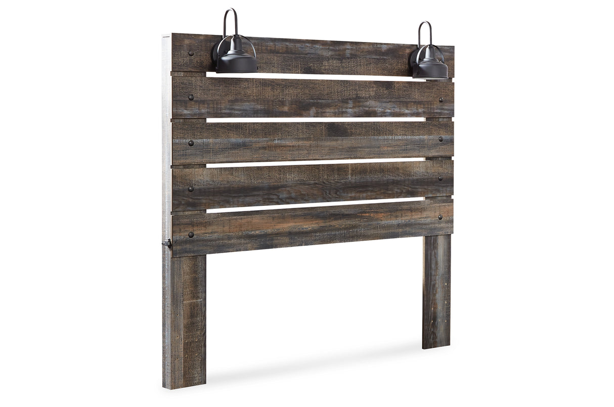 Drystan Queen Panel Headboard Bed with Mirrored Dresser and Chest in Multi from Ashley Furniture - Luna Furniture