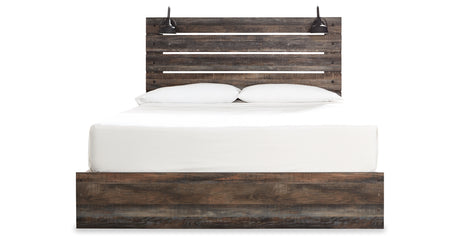 Drystan Multi King Panel Storage Bed and 2 Nightstands from Ashley - Luna Furniture