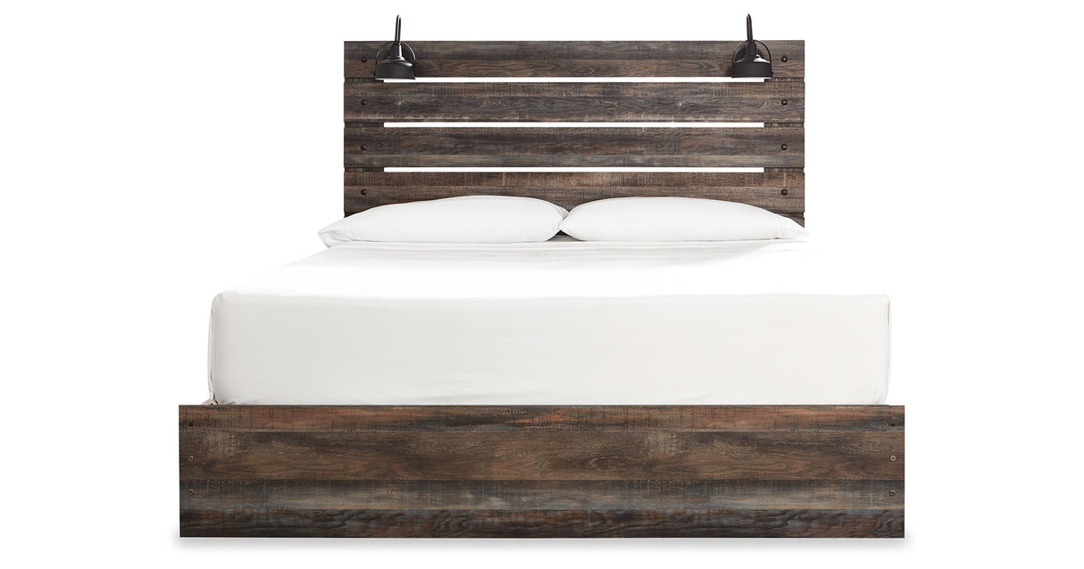 Drystan Multi King LED Storage Platform Bed with 4 Drawers from Ashley - Luna Furniture