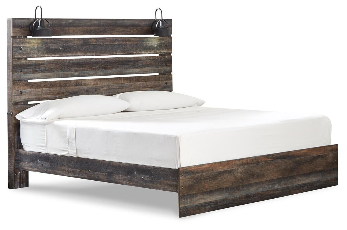 Drystan Multi King Panel Bed, Dresser and Mirror from Ashley - Luna Furniture