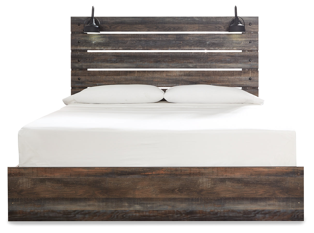 Drystan King Panel Bed with 2 Nightstands in Multi from Ashley Furniture - Luna Furniture