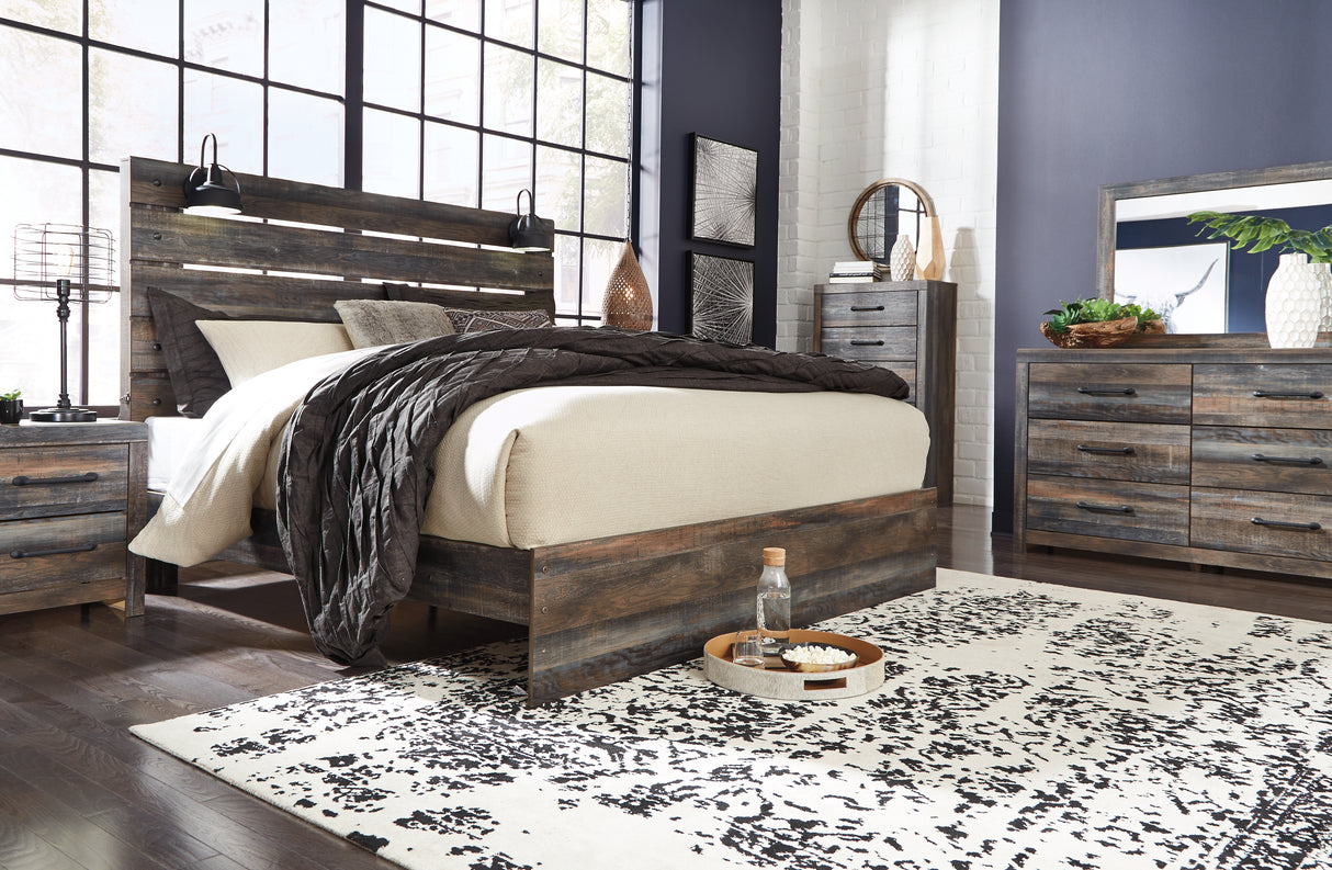 Drystan Multi King LED Panel Bed from Ashley Furniture - Luna Furniture