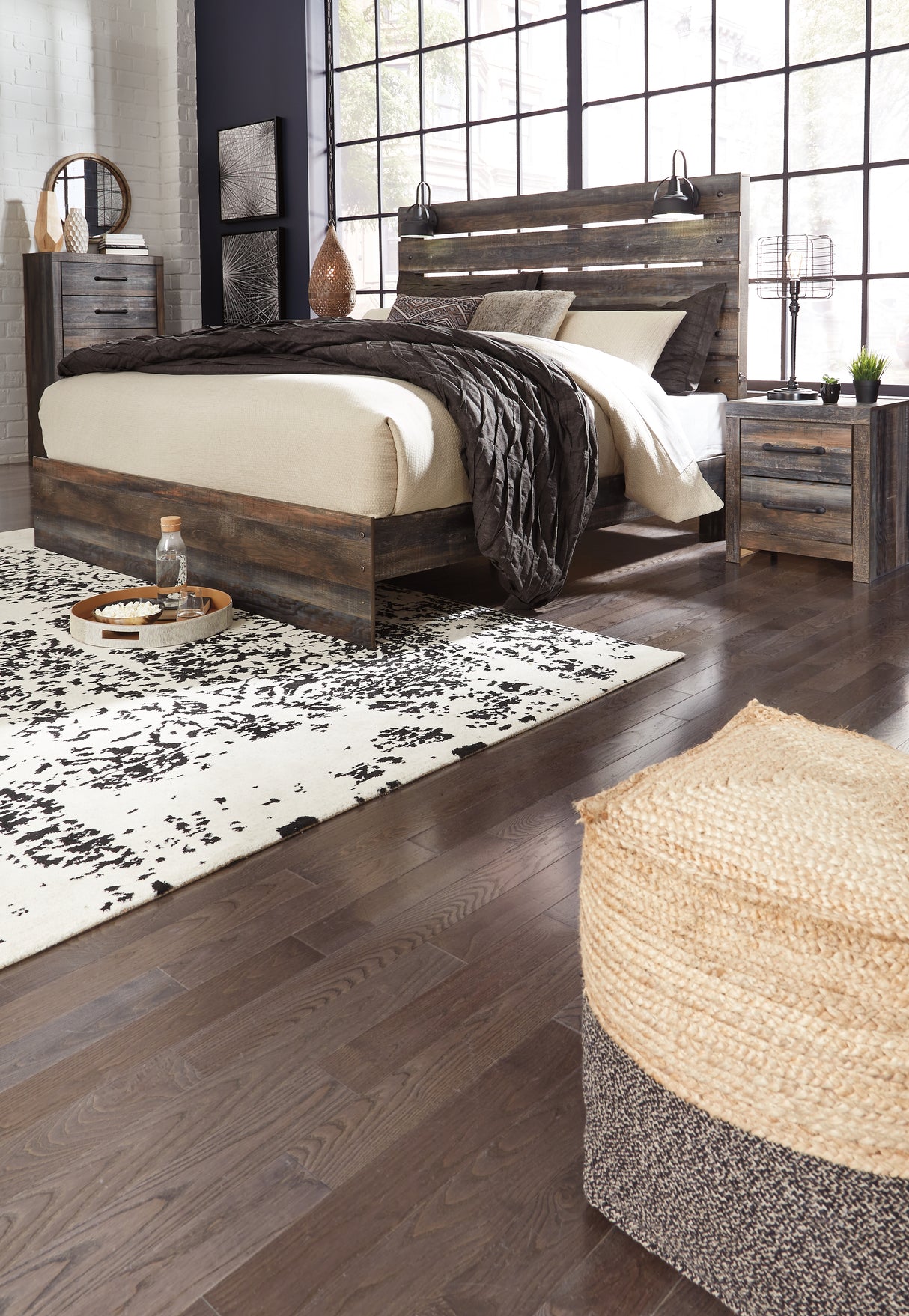 Drystan Multi King LED Panel Bed from Ashley Furniture - Luna Furniture