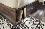 Drystan Queen Bookcase Bed with 4 Storage Drawers with Mirrored Dresser, Chest and 2 Nightstands in Multi from Ashley Furniture - Luna Furniture