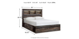 Drystan Multi Queen LED Bookcase Storage Platform Bed with 4 Drawers from Ashley Furniture - Luna Furniture