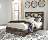 Drystan Multi LED Bookcase Panel Bedroom Set from Ashley - Luna Furniture