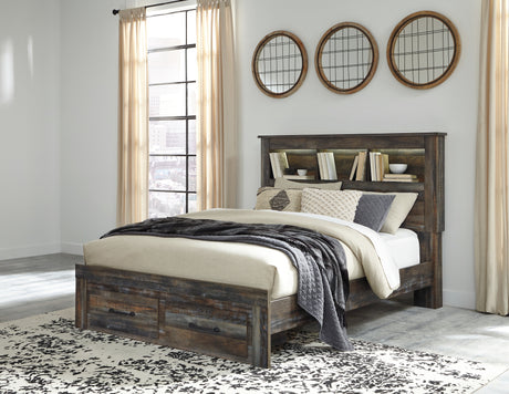 Drystan Multi Queen Bookcase Storage Bed, Dresser and Mirror from Ashley - Luna Furniture