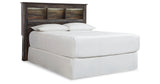 Drystan Queen/Full Bookcase Headboard Bed with Mirrored Dresser, Chest and Nightstand in Multi from Ashley - Luna Furniture
