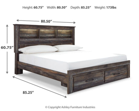Drystan Multi King Bookcase Storage Bed, Dresser, Mirror, Chest and Nightstand from Ashley - Luna Furniture