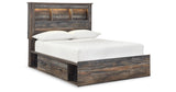 Drystan Full Bookcase Bed with 4 Storage Drawers with Mirrored Dresser and 2 Nightstands in Multi from Ashley - Luna Furniture