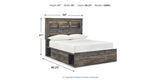 Drystan Multi Full LED Bookcase Panel Bed from Ashley - Luna Furniture