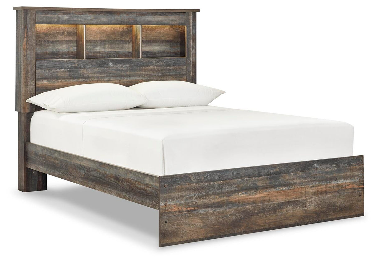 Drystan Multi Full LED Bookcase Panel Bed from Ashley - Luna Furniture
