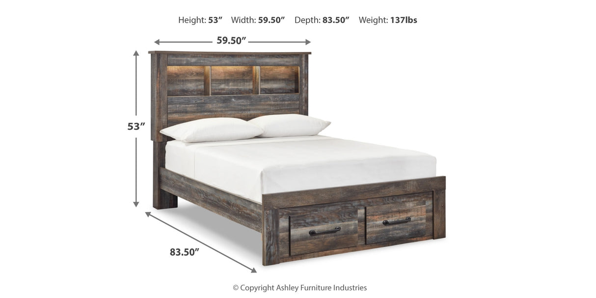 Drystan Full Bookcase Storage Bed and Nightstand from Ashley - Luna Furniture