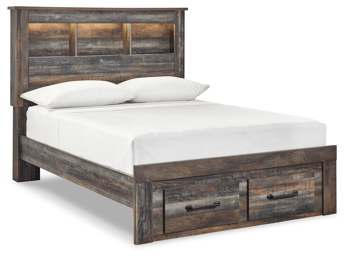 Drystan Multi Full LED Bookcase Storage Panel Bed from Ashley - Luna Furniture