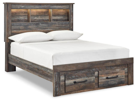 Drystan Multi Full LED Bookcase Storage Panel Bed from Ashley - Luna Furniture