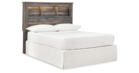 Drystan Full Bookcase Headboard Bed with Mirrored Dresser and Chest in Multi from Ashley - Luna Furniture