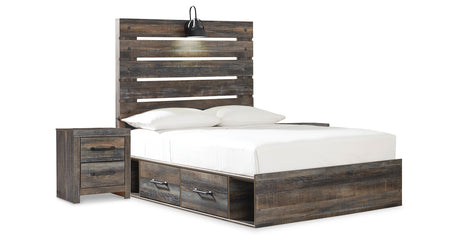 Drystan Multi Full Panel Bed and 2 Nightstands from Ashley - Luna Furniture
