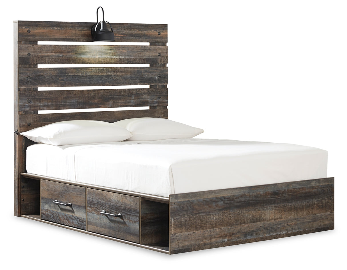 Drystan Multi Full LED Storage Platform Bed with 2 Drawers from Ashley Furniture - Luna Furniture