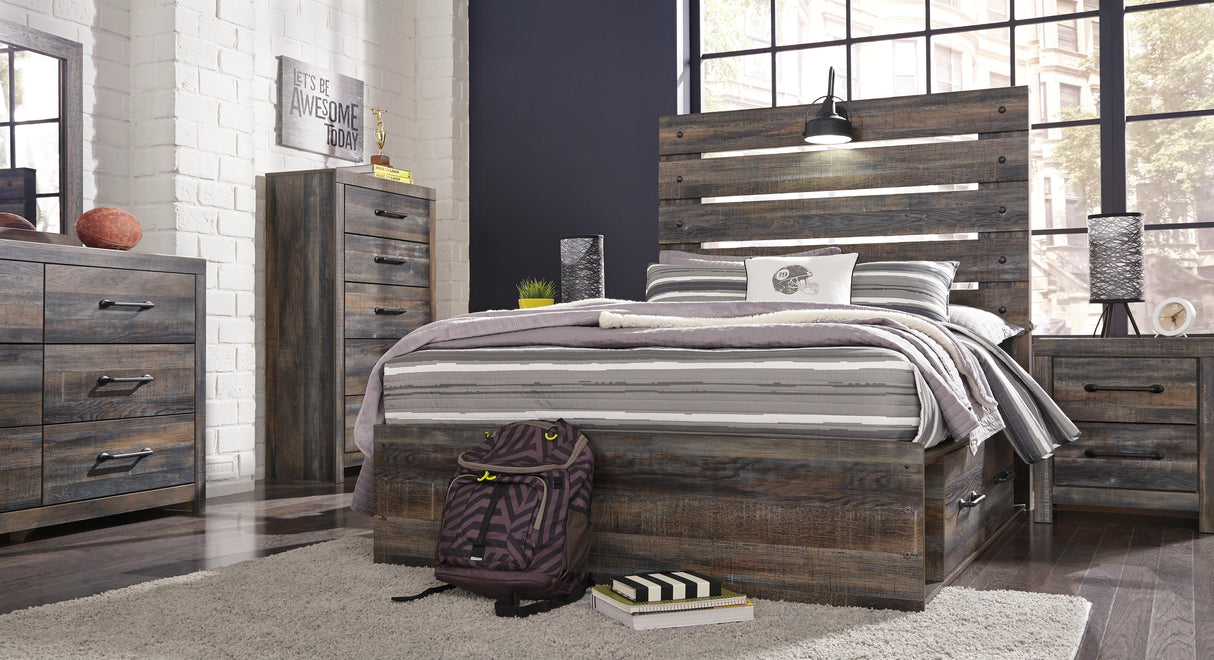 Drystan Multi Full LED Storage Platform Bed with 4 Drawers from Ashley Furniture - Luna Furniture