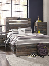 Drystan Multi Full LED Storage Platform Bed with 2 Drawers from Ashley Furniture - Luna Furniture
