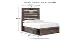 Drystan Multi Full LED Storage Platform Bed with 4 Drawers from Ashley Furniture - Luna Furniture