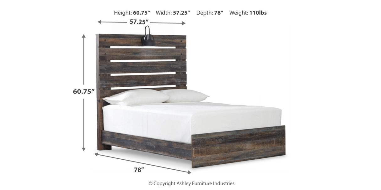 Drystan Multi Full LED Panel Bed from Ashley Furniture - Luna Furniture
