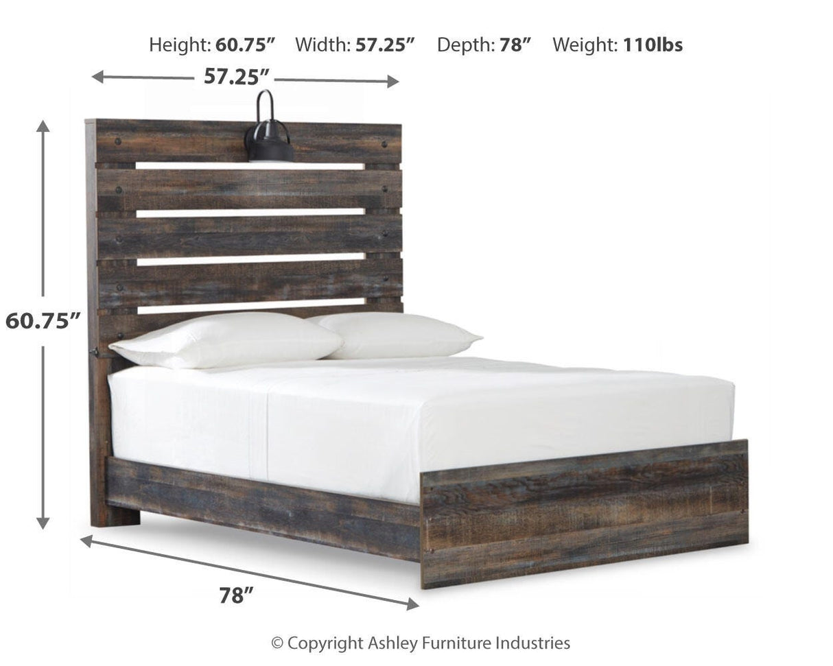 Drystan Full Panel Bed with Dresser and Nightstand in Multi from Ashley - Luna Furniture