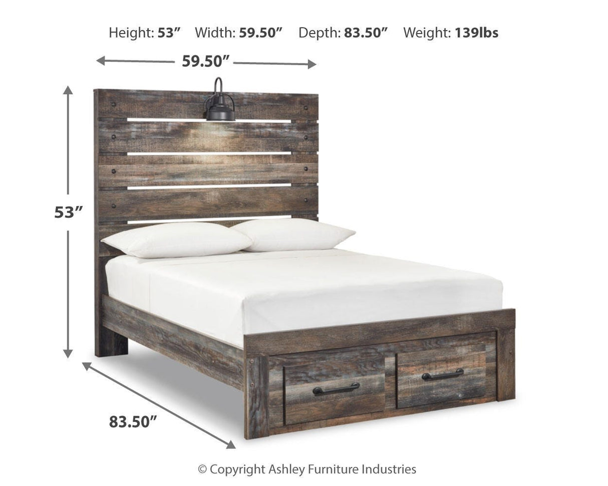Drystan Multi Full LED Storage Panel Bed from Ashley Furniture - Luna Furniture