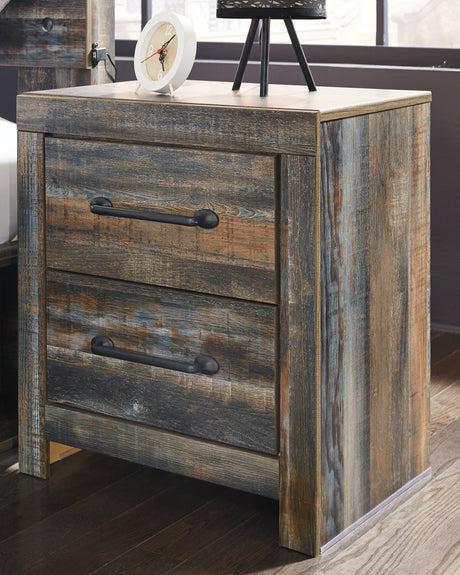 Drystan Queen Bookcase Bed with 4 Storage Drawers with Mirrored Dresser, Chest and 2 Nightstands in Multi from Ashley - Luna Furniture