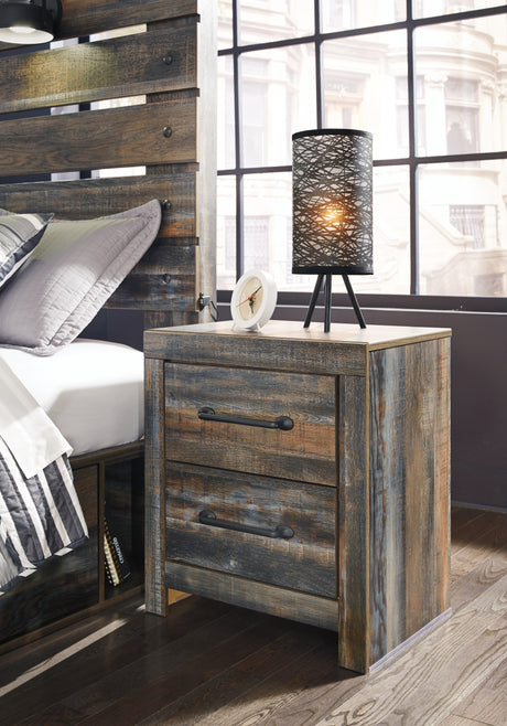 Drystan King Panel Headboard Bed with Mirrored Dresser, Chest and 2 Nightstands in Multi from Ashley Furniture - Luna Furniture