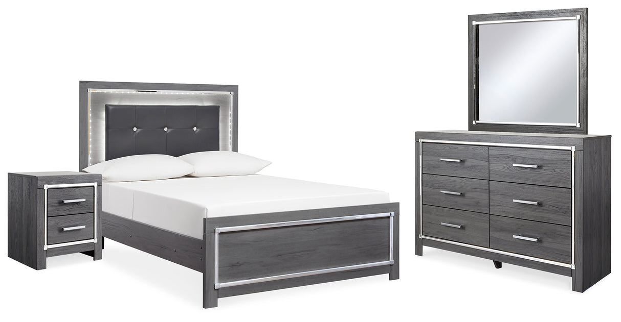 Lodanna Gray LED Upholstered Youth Panel Bedroom Set from Ashley Furniture - Luna Furniture