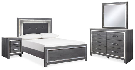 Lodanna Gray LED Upholstered Youth Panel Bedroom Set from Ashley Furniture - Luna Furniture