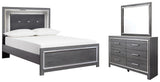 Lodanna Gray Full Panel Bed, Dresser and Mirror from Ashley Furniture - Luna Furniture