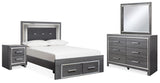 Lodanna Gray LED Storage Youth Panel Bedroom Set from Ashley Furniture - Luna Furniture
