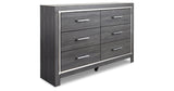 Lodanna Full Panel Bed with 2 Storage Drawers with Dresser in Gray from Ashley Furniture - Luna Furniture