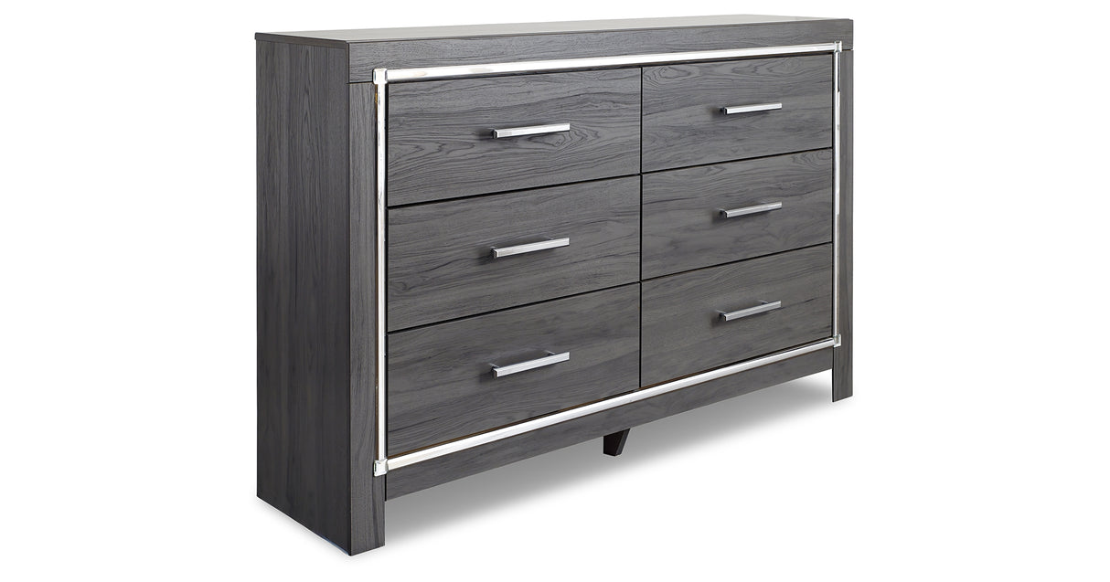 Lodanna Queen Panel Bed with Dresser in Gray from Ashley Furniture - Luna Furniture