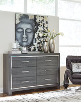 Lodanna Full Panel Bed with 2 Storage Drawers with Dresser in Gray from Ashley Furniture - Luna Furniture