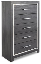 Lodanna Gray LED Upholstered Panel Bedroom Set from Ashley - Luna Furniture