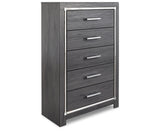 Lodanna Gray King Upholstered Panel Bed, Dresser, Chest and 2 Nightstands from Ashley Furniture - Luna Furniture