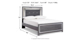 Lodanna Gray Full LED Upholstered Panel Bed from Ashley Furniture - Luna Furniture