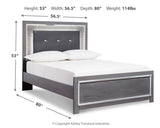 Lodanna Gray LED Upholstered Youth Panel Bedroom Set from Ashley Furniture - Luna Furniture